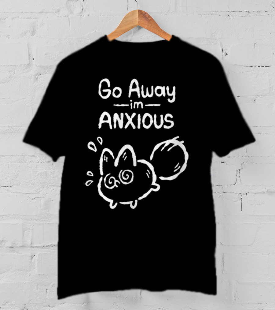 Go Away I'm Anxious Fox Drawing T-Shirt