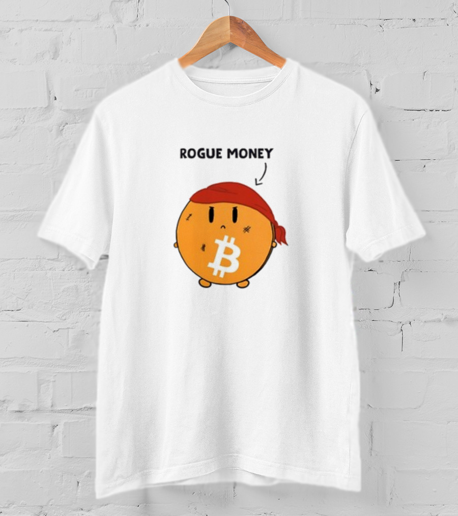 Lina Seiche Bitcoin Rogue Money Icon With Red Bandana T-Shirt