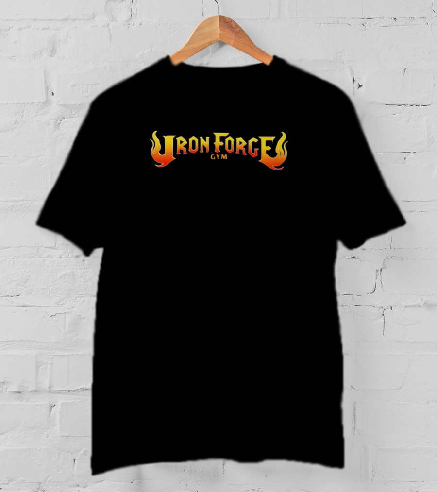 Mizkif Ironforge Gym Fiery Text T-Shirt