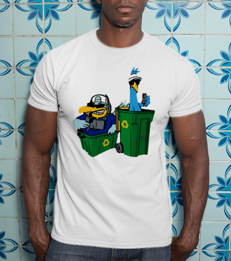 Birdie Juice People’s Birdies Recycling Bin Humor T-Shirt