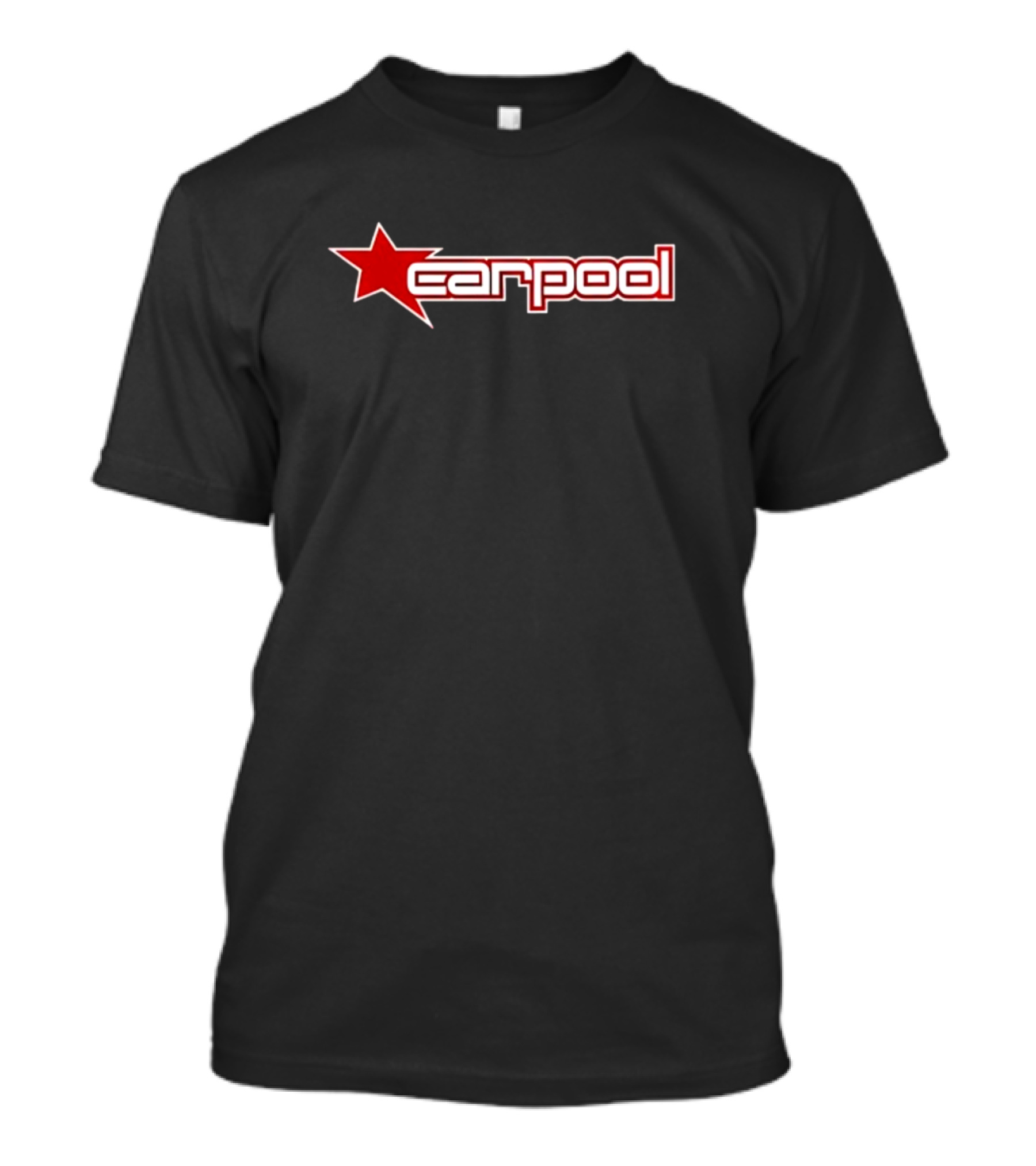 Carpool Red Star Text T-Shirt