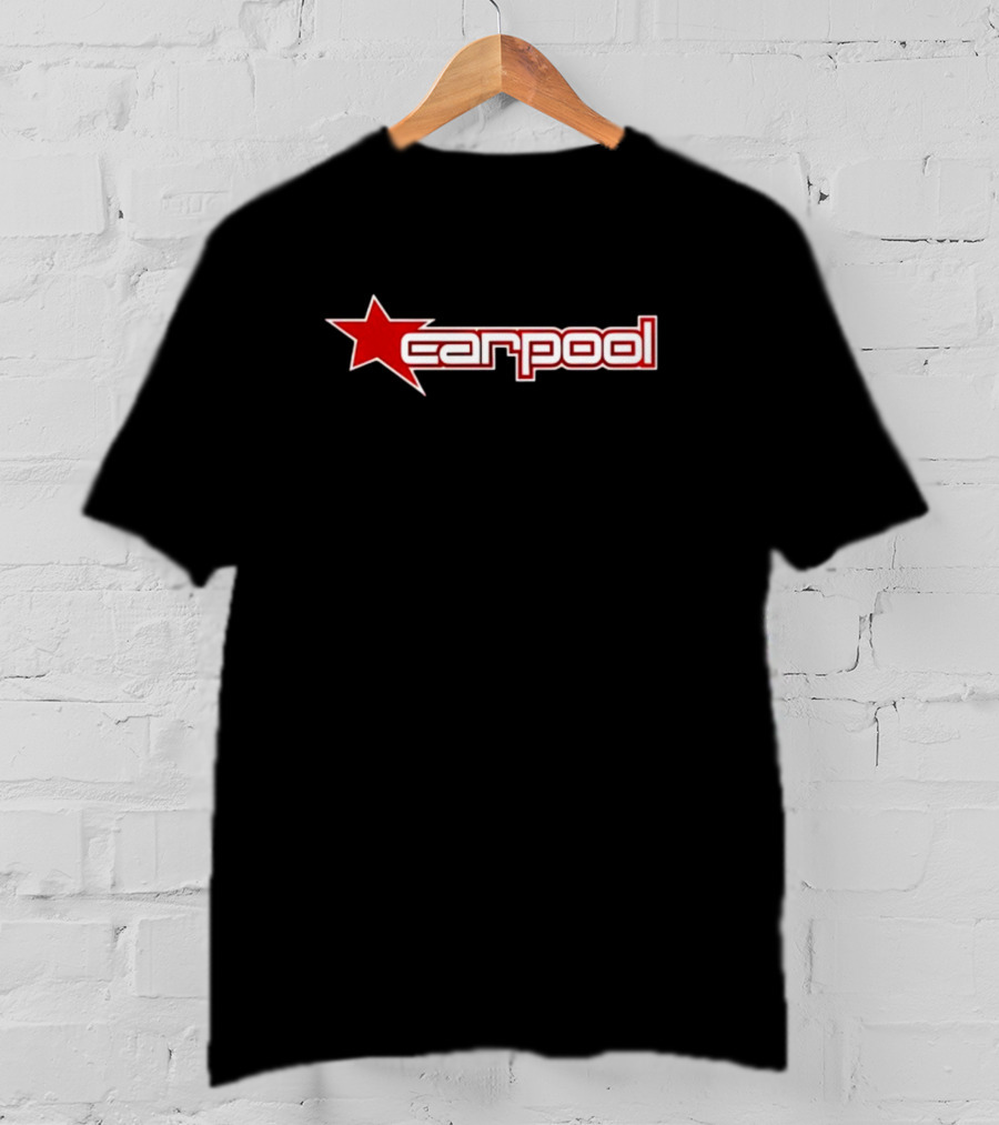 Carpool Red Star Text T-Shirt