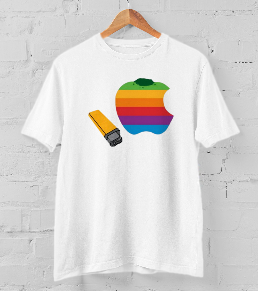 Apple Pipe Rainbow Logo Lighter T-Shirt