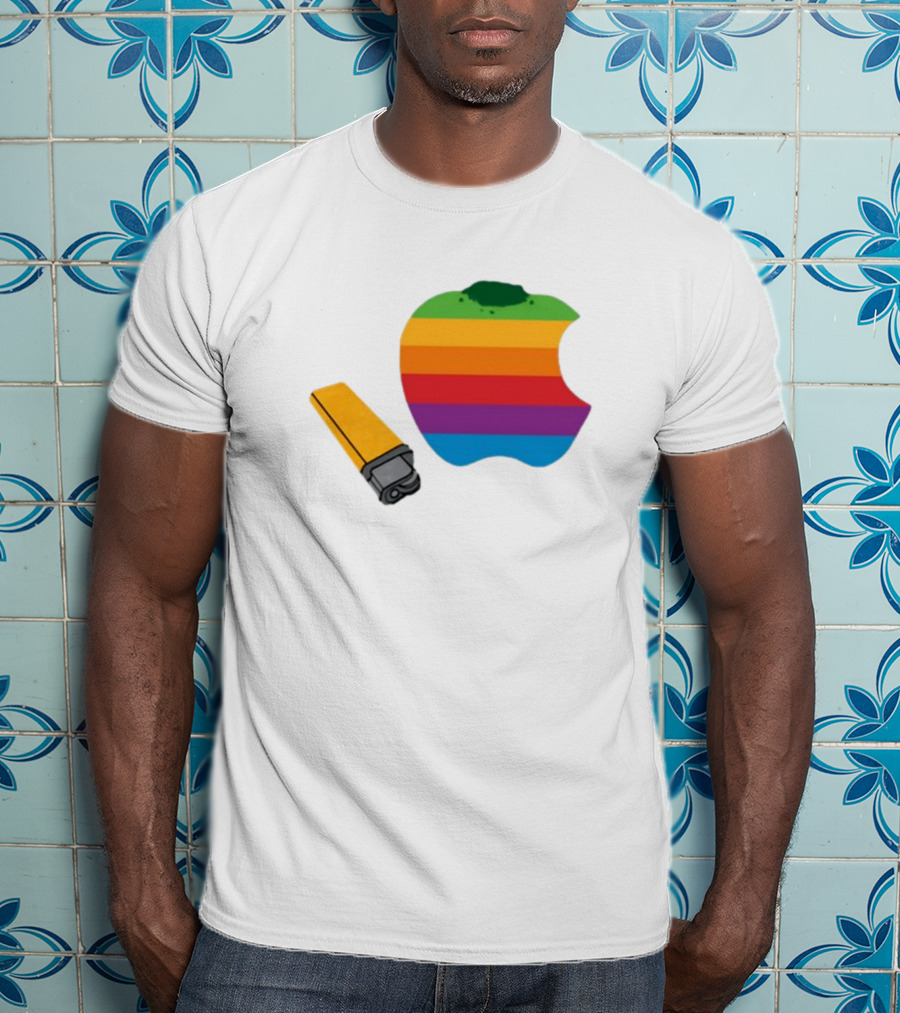 Apple Pipe Rainbow Logo Lighter T-Shirt