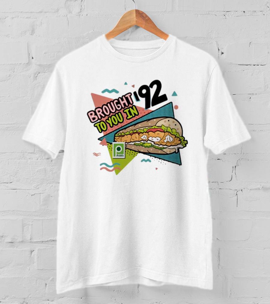 Brought 92 To You In Publix Sub Sandwich Pop Art Retro Graphics T-Shirt