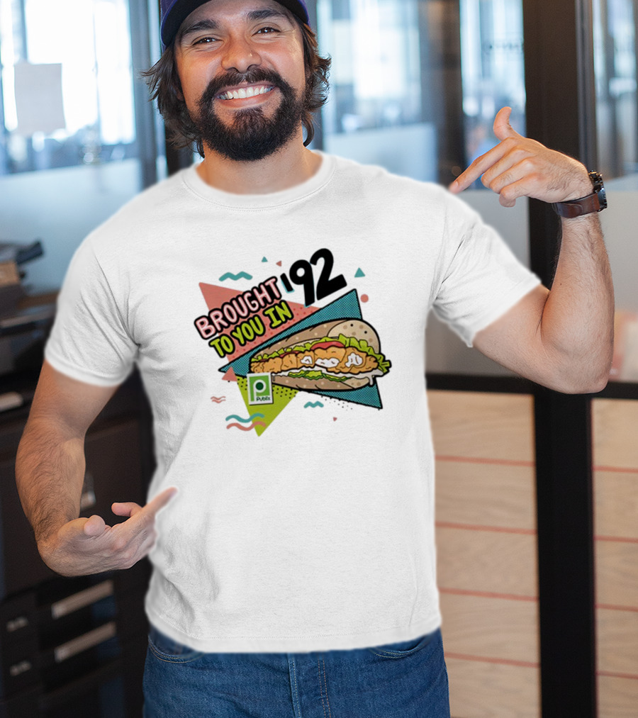 Brought 92 To You In Publix Sub Sandwich Pop Art Retro Graphics T-Shirt