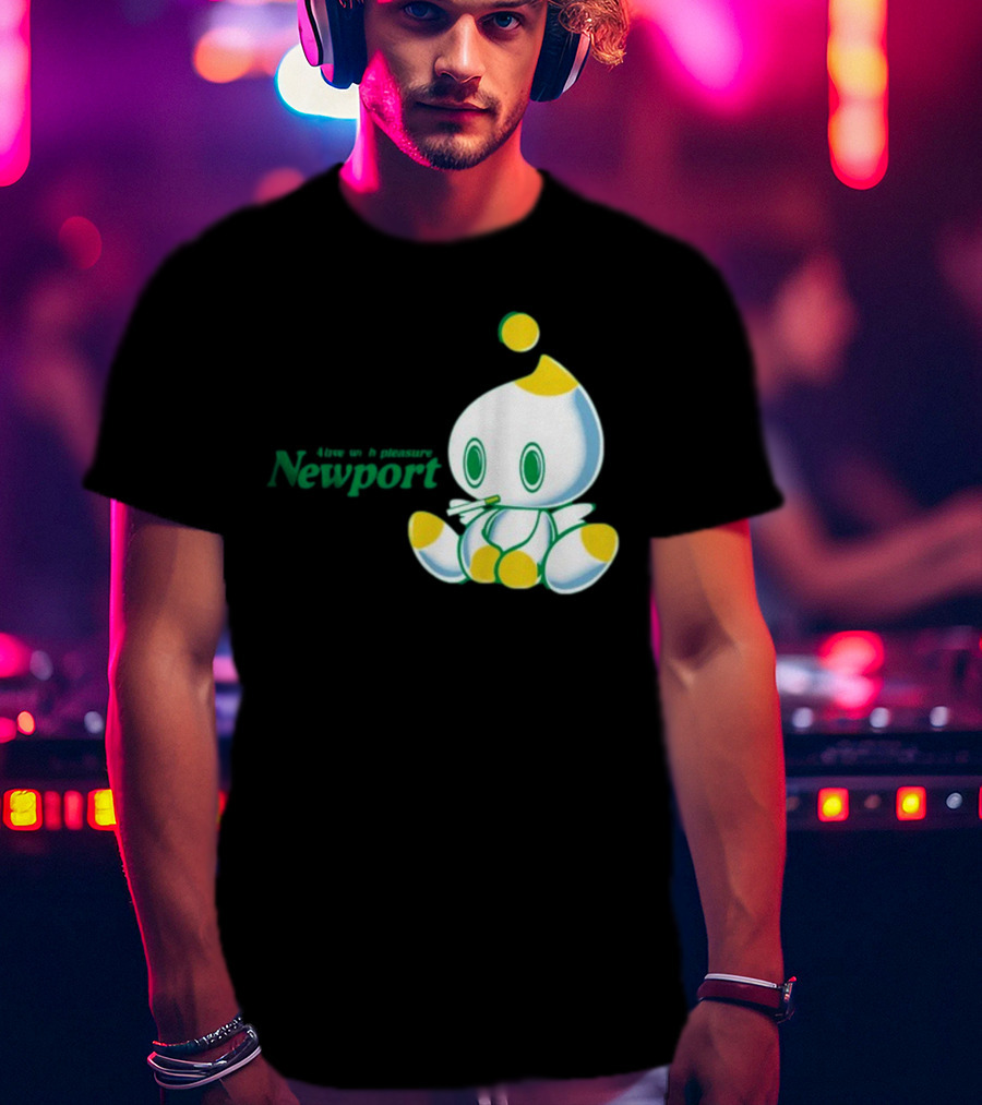 Newport Alive With Pleasure Cute Character Sitting T-Shirt