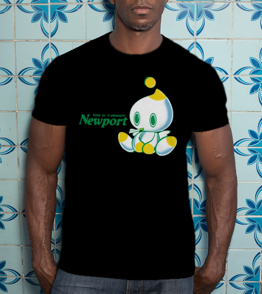 Newport Alive With Pleasure Cute Character Sitting T-Shirt