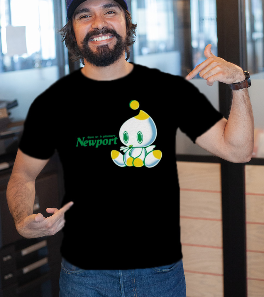 Newport Alive With Pleasure Cute Character Sitting T-Shirt