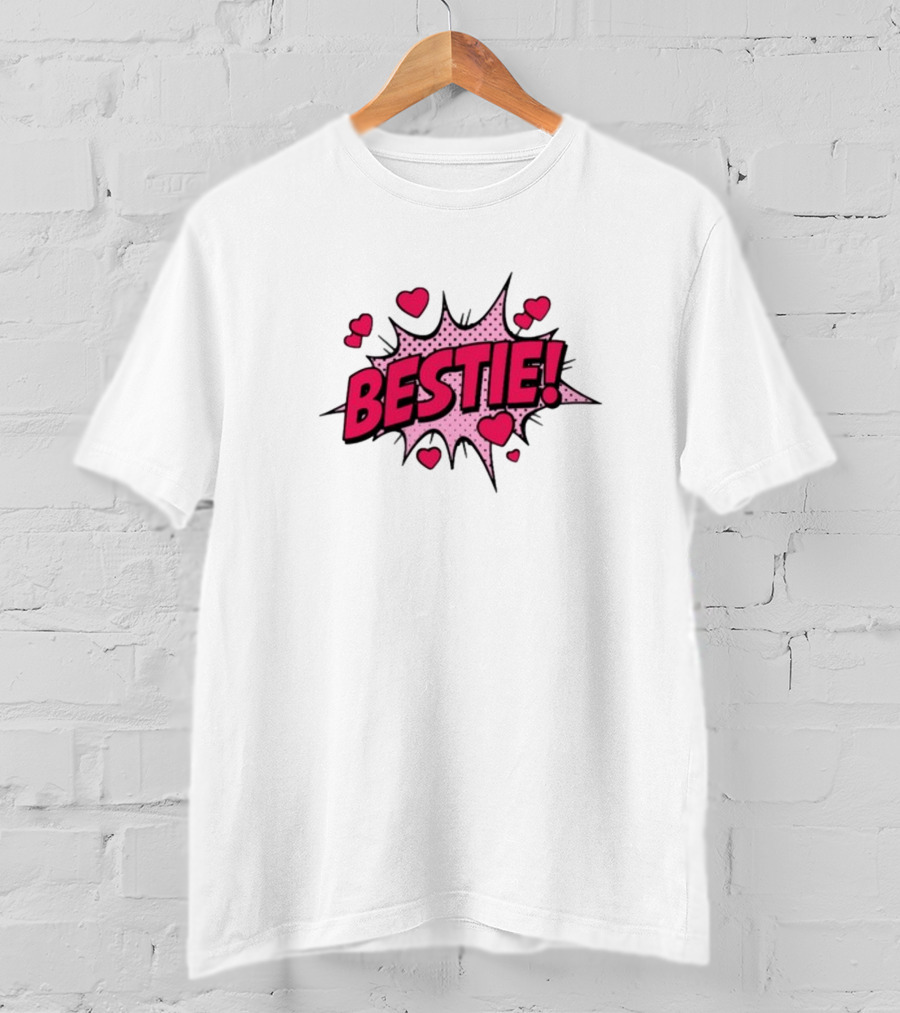 Mixoloshe Bestie Pop Art Hearts Explosion T-Shirt