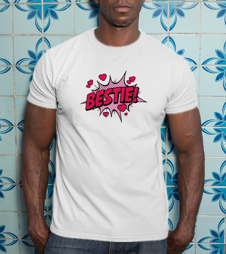 Mixoloshe Bestie Pop Art Hearts Explosion T-Shirt