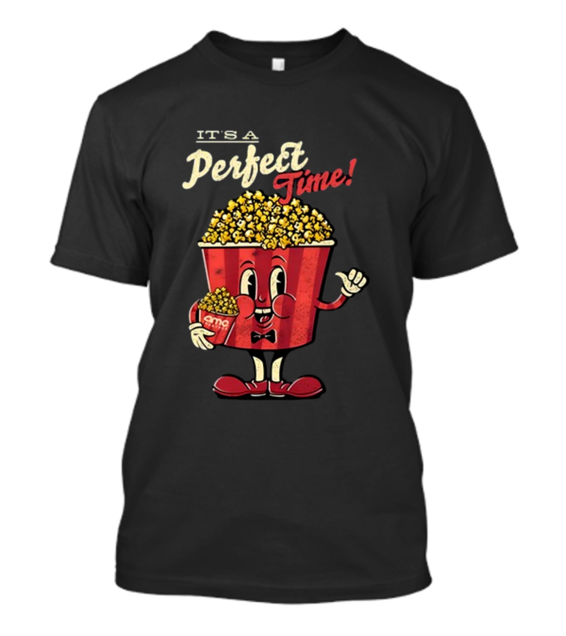 It's A Perfect Time AMC Theatres Movie Popcorn Cartoon T-Shirt