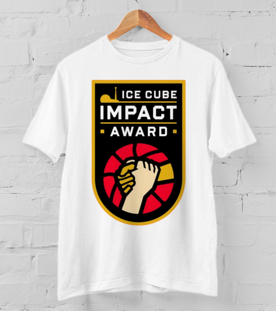 Ice Cube Impact Award Basketball Handshake Badge T-Shirt