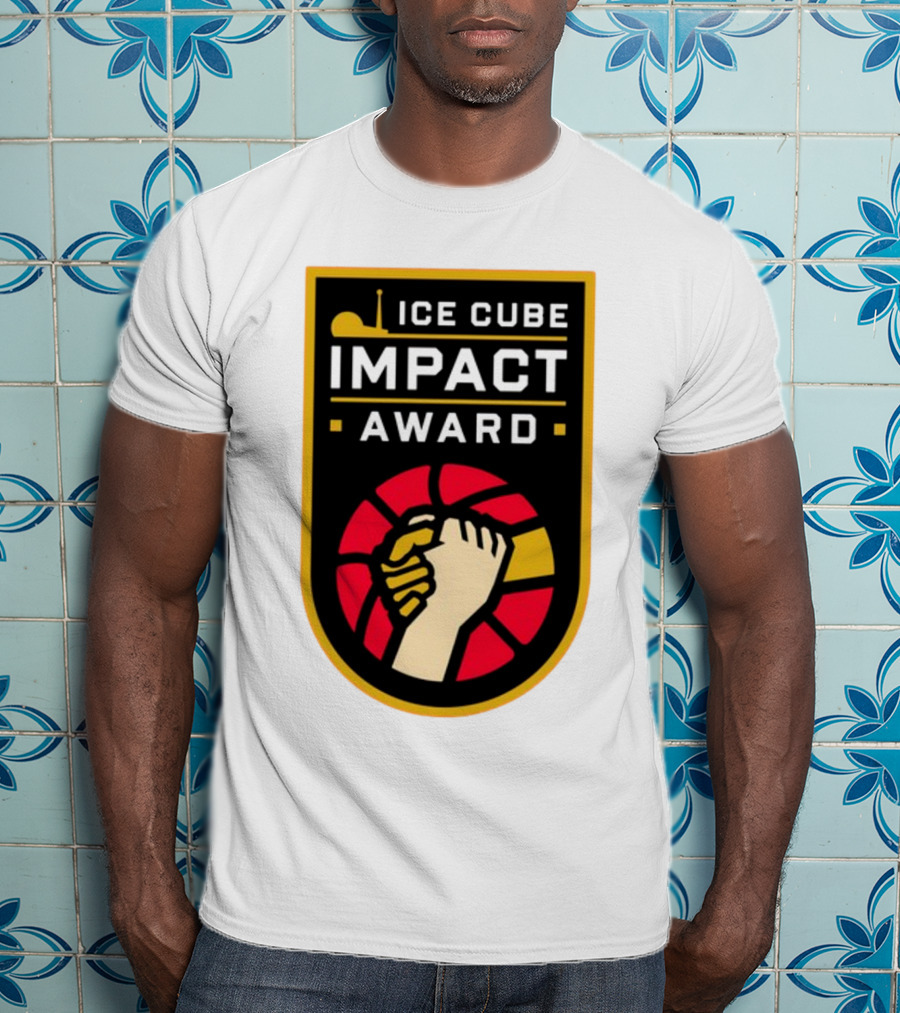 Ice Cube Impact Award Basketball Handshake Badge T-Shirt