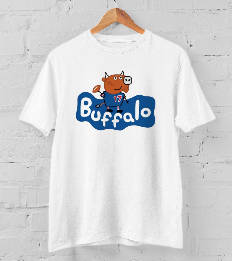 26Shirts Buffalo 17 Football Cartoon Character T-Shirt