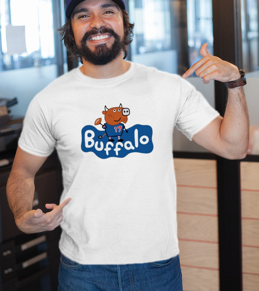 26Shirts Buffalo 17 Football Cartoon Character T-Shirt