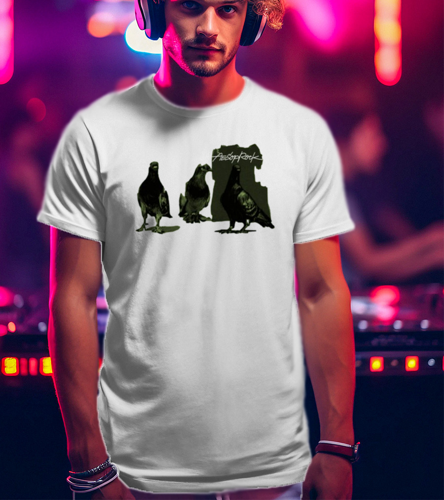Aesop Rock Pigeonometry Three Pigeons T-Shirt