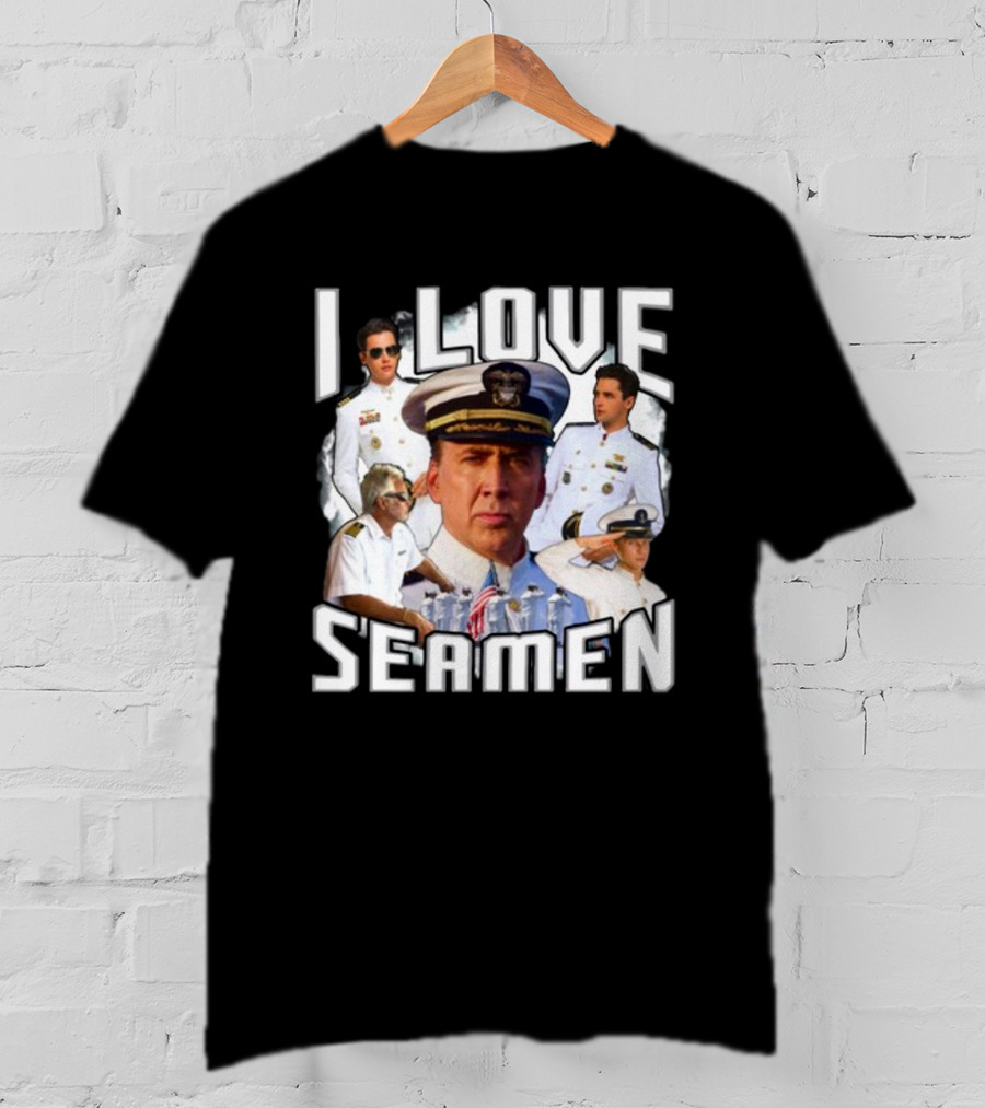 I Love Seamen Captain And Crew Collage T-Shirt