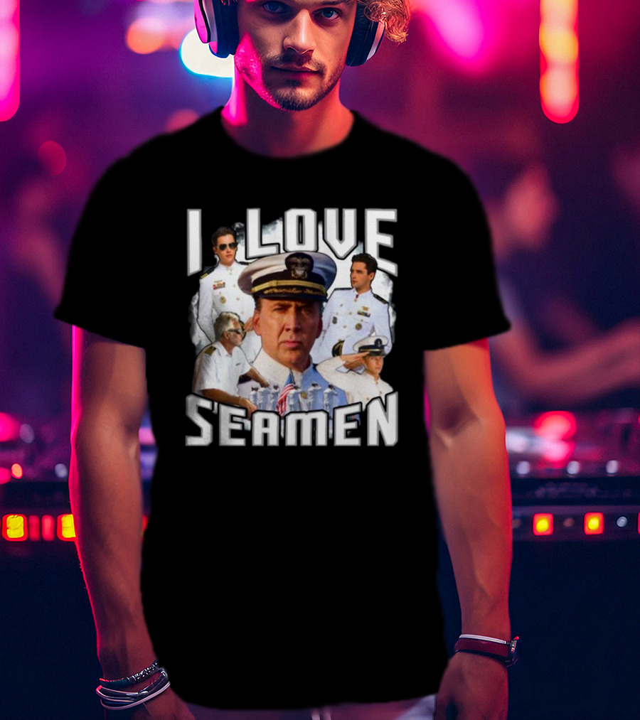 I Love Seamen Captain And Crew Collage T-Shirt