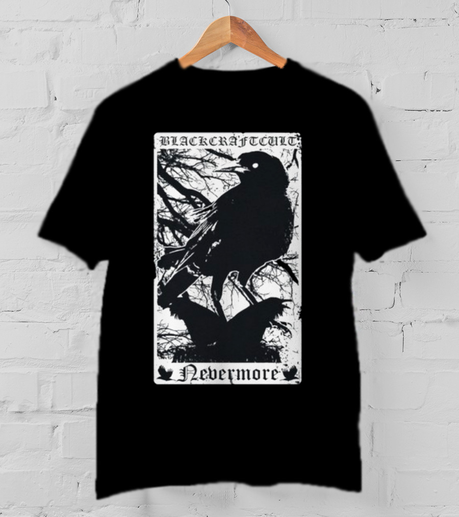 Blackcraftcult Nevermore Raven Tarot Card T-Shirt