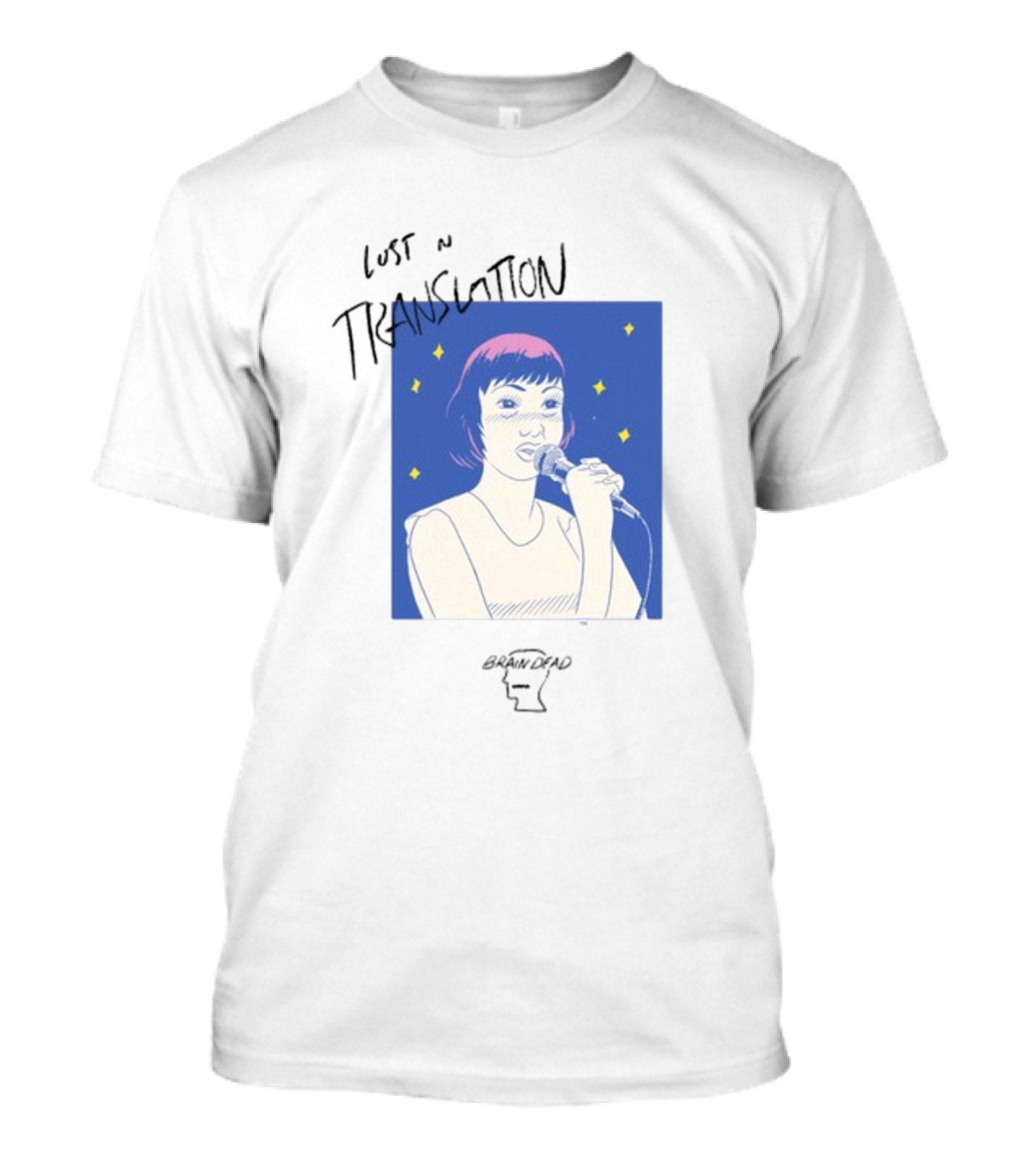 Brain Dead Lost In Translation Karaoke Illustration Woman Singing T-Shirt