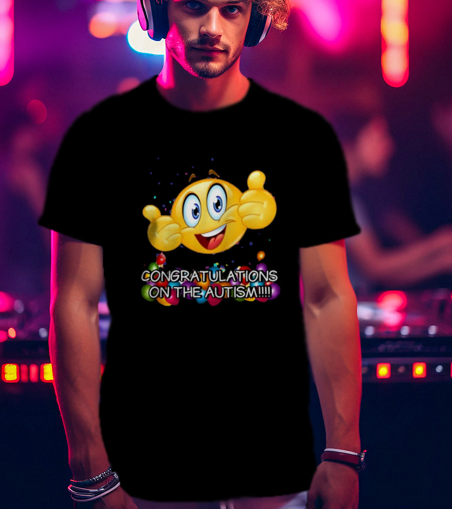 Cringey Tees Congratulations On The Autism Emoji Thumbs Up T-Shirt