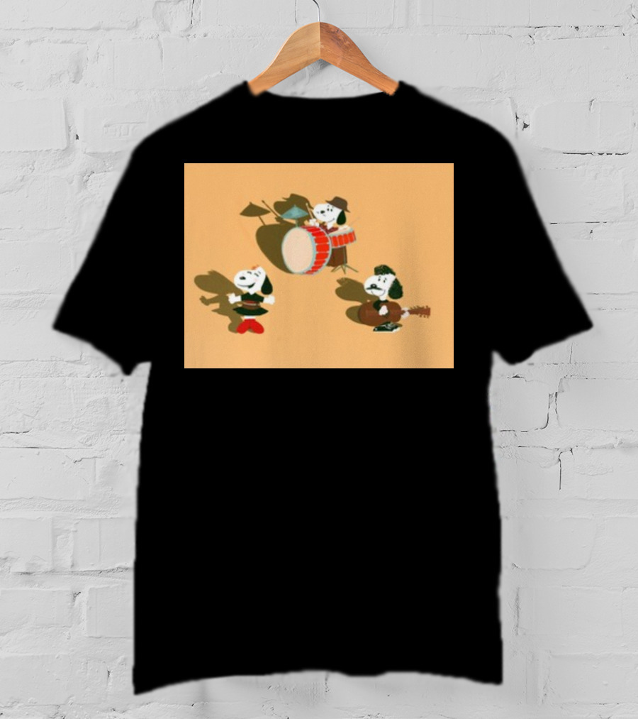 Paramore And Snoopy Characters Playing Musical Instruments T-Shirt