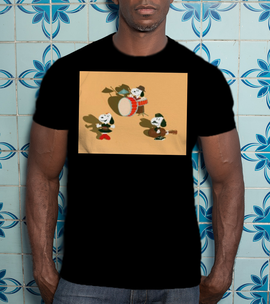 Paramore And Snoopy Characters Playing Musical Instruments T-Shirt
