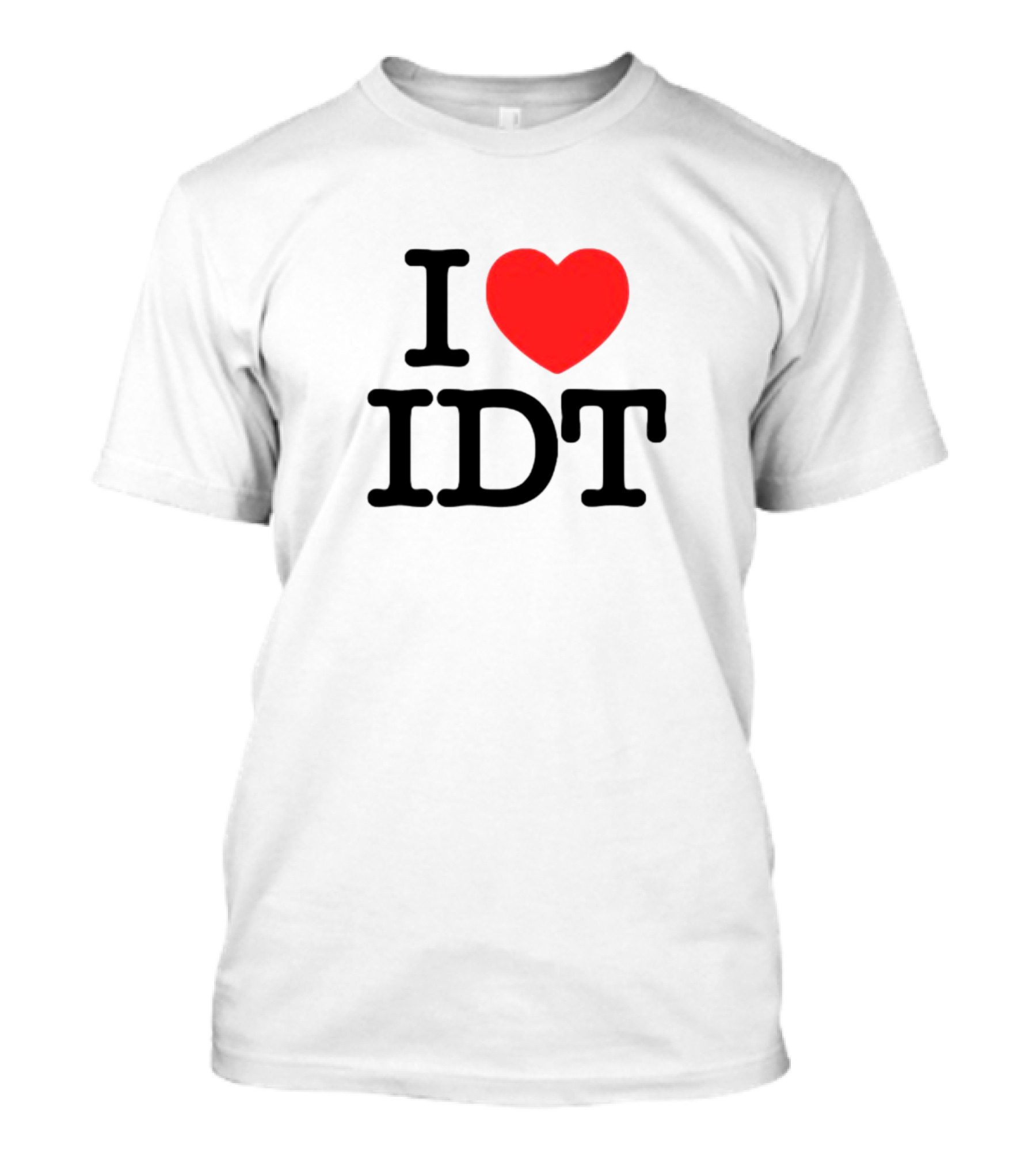 I Heart IDT Bold Text With Red Heart T-Shirt