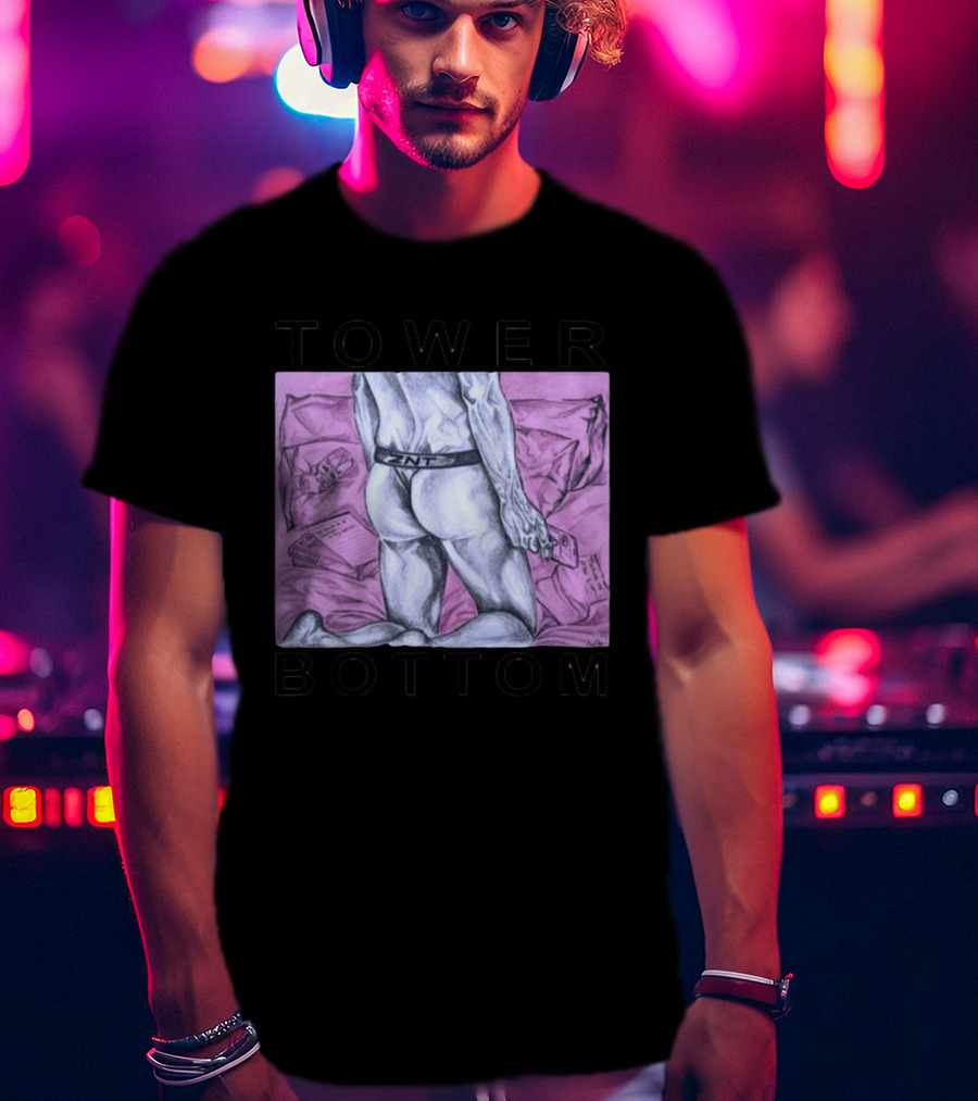TOWER BOTTOM ZNT Drawing With Pink Background T-Shirt