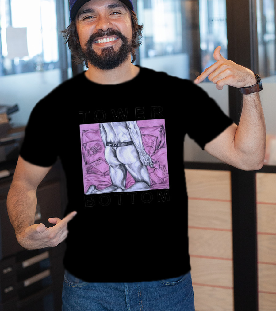TOWER BOTTOM ZNT Drawing With Pink Background T-Shirt