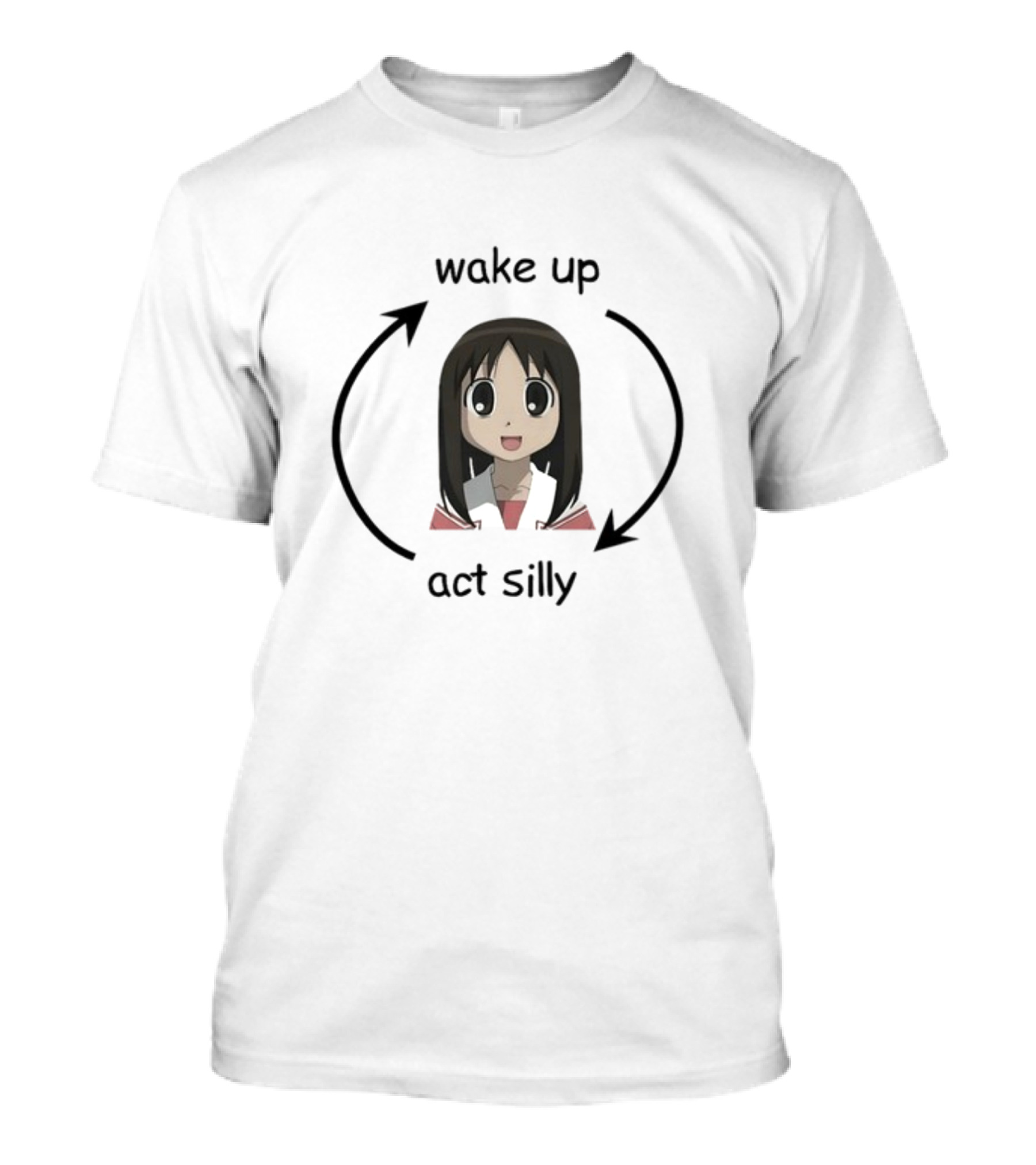 Wake Up Act Silly Anime Character Loop T-Shirt