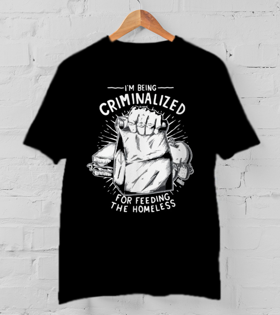 Punkwithacamera I'm Being Criminalized For Feeding The Homeless Sandwich Bag Icons T-Shirt
