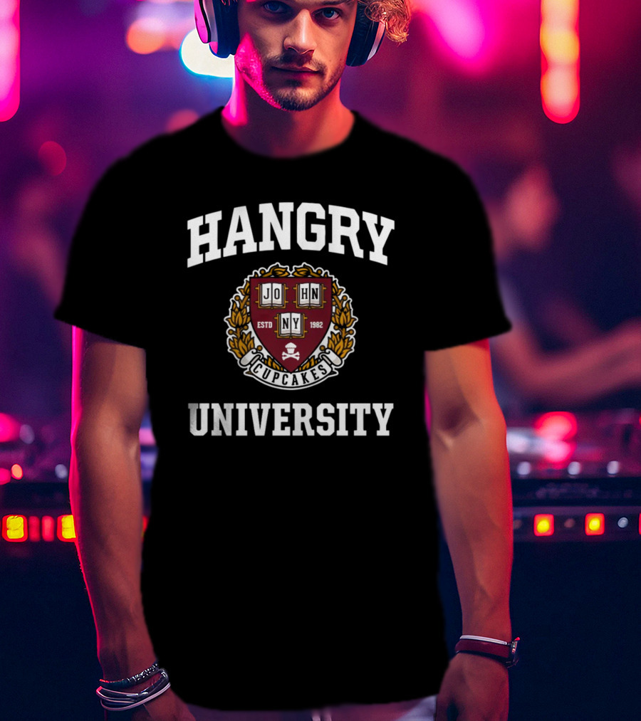 Hangry University Johnnycupcakes Estd 1982 Crest T-Shirt
