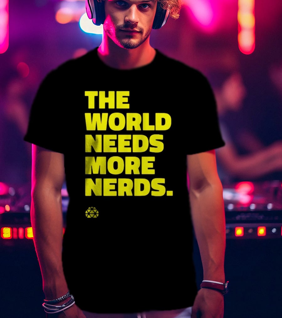 THE WORLD NEEDS MORE NERDS Geometric T-Shirt