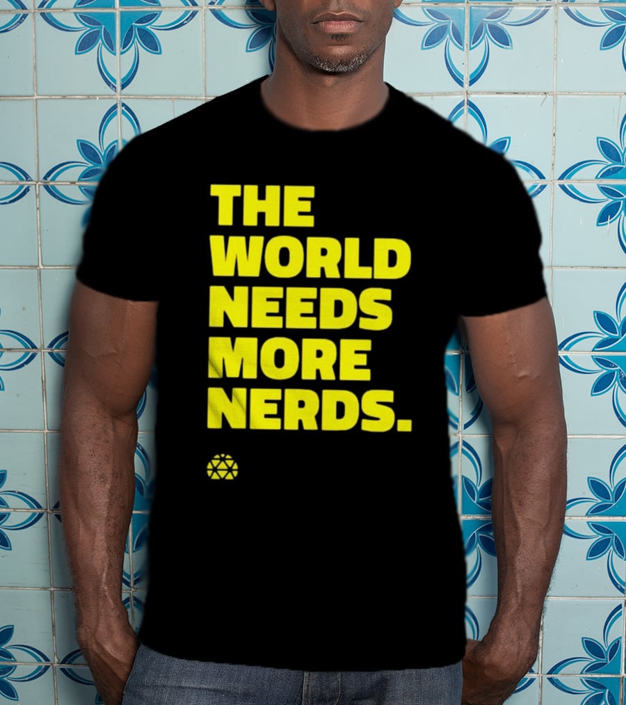 THE WORLD NEEDS MORE NERDS Geometric T-Shirt