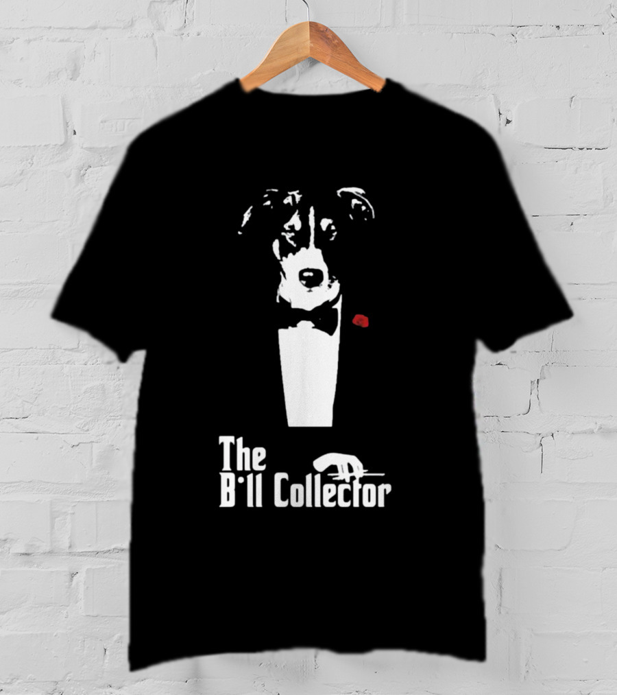 The Bill Collector Dog In Tuxedo With Red Rose T-Shirt