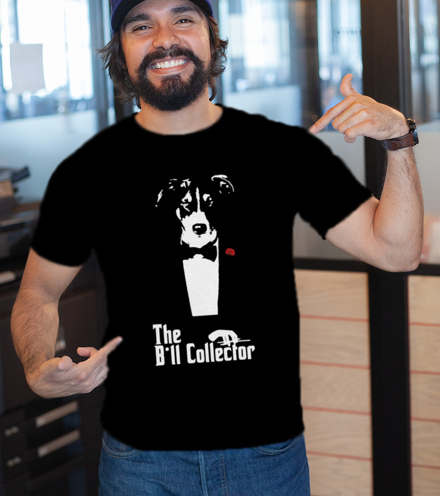 The Bill Collector Dog In Tuxedo With Red Rose T-Shirt