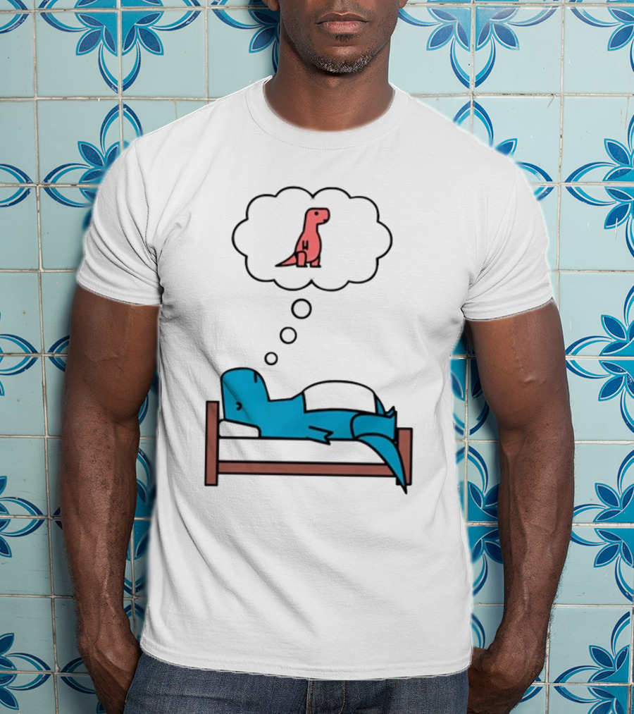 Dinosaur Sweet Dreams BlueRex Sleeping Dinos Dreaming Red Rex T-Shirt
