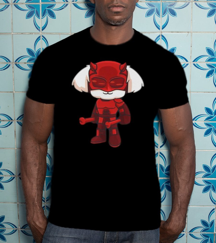 Doug The Devil Of Hell's Kitchen Red Demon Character With Mask And Horns T-Shirt