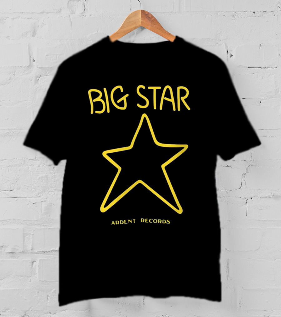 Big Star Ardent Records Yellow Star Graphic Retro Music T-Shirt