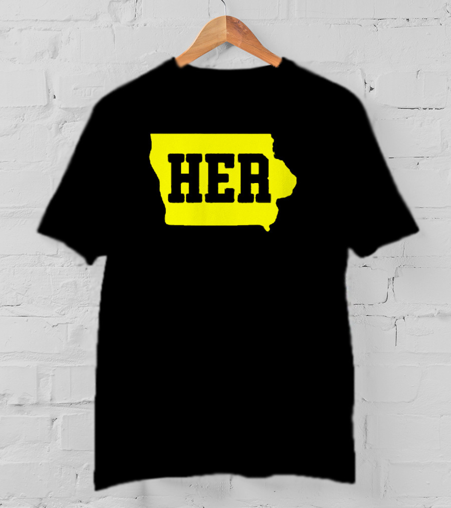 Dave Portnoy Hawkeye HER Caitlin Clark Iowa Map T-Shirt