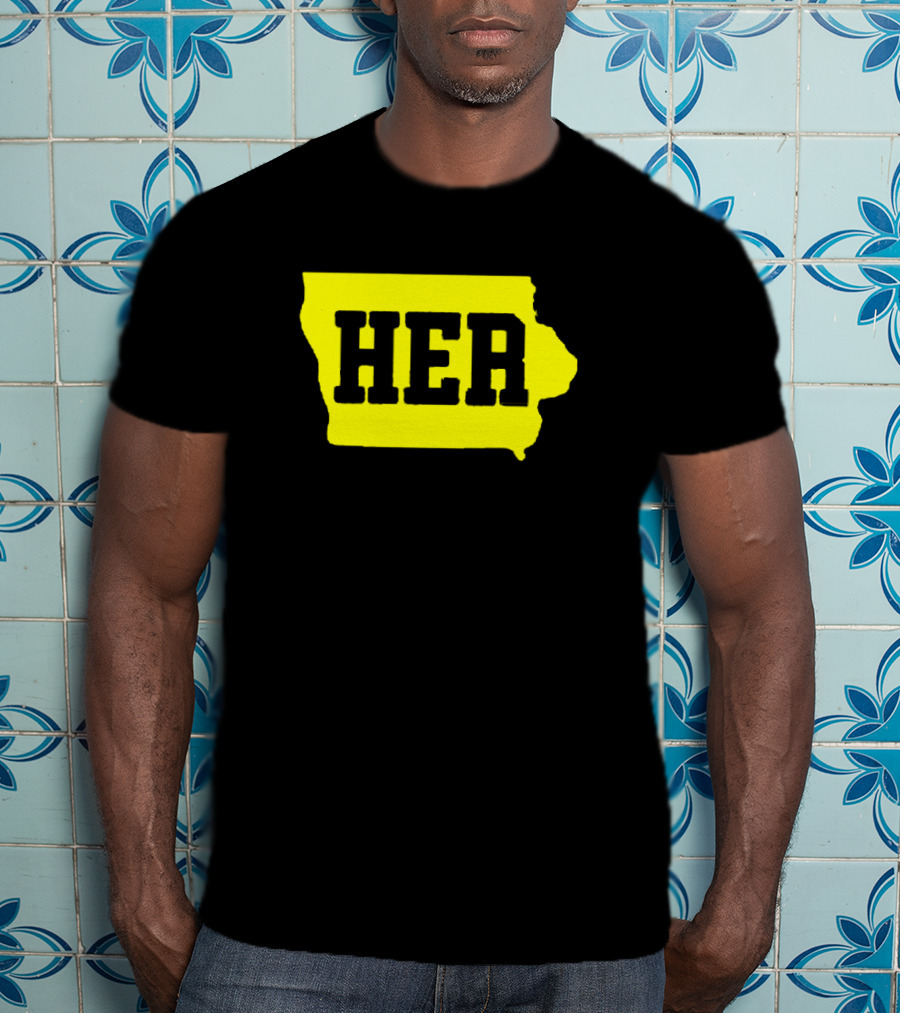 Dave Portnoy Hawkeye HER Caitlin Clark Iowa Map T-Shirt