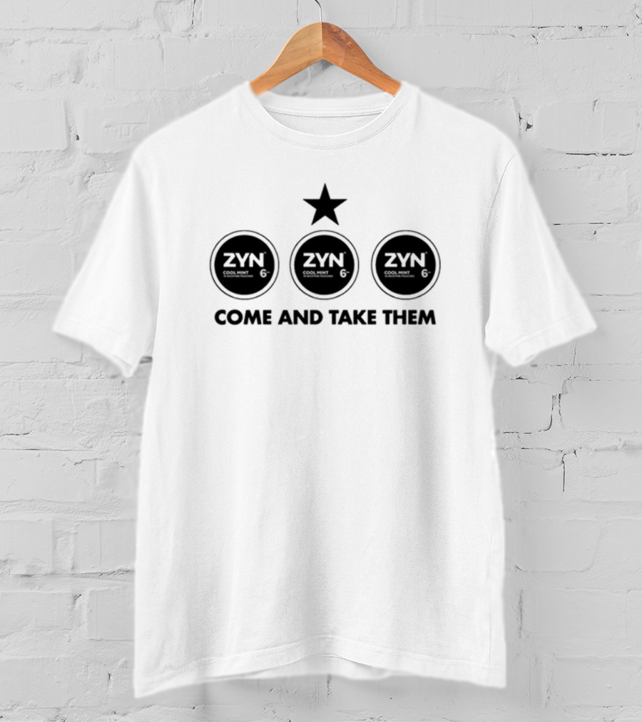 Zyn Cool Mint 6Mg Come And Take Them Star Symbol Packaging T-Shirt