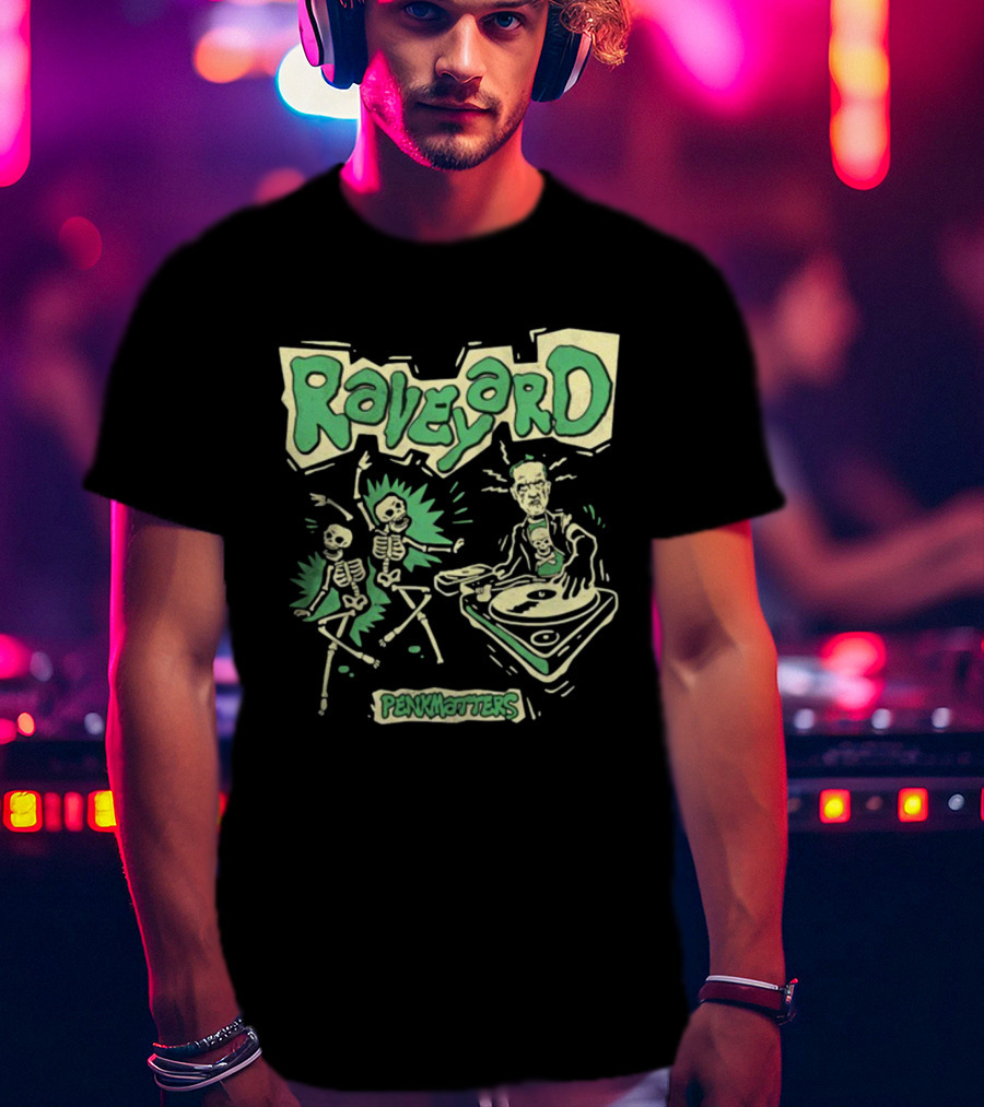 Penkmatters Raveyard Skeleton DJ Party T-Shirt