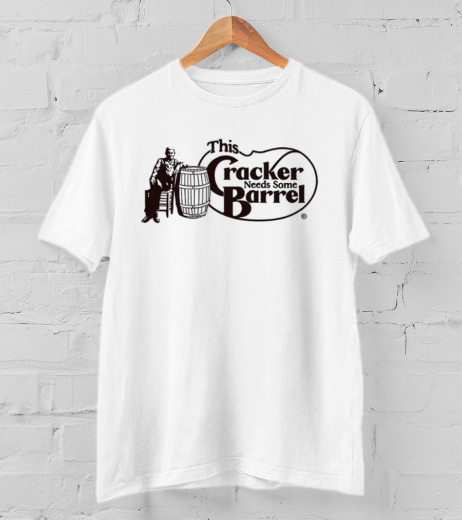 This Cracker Needs Some Barrel Vintage Logo Homage Retro Mockup T-Shirt