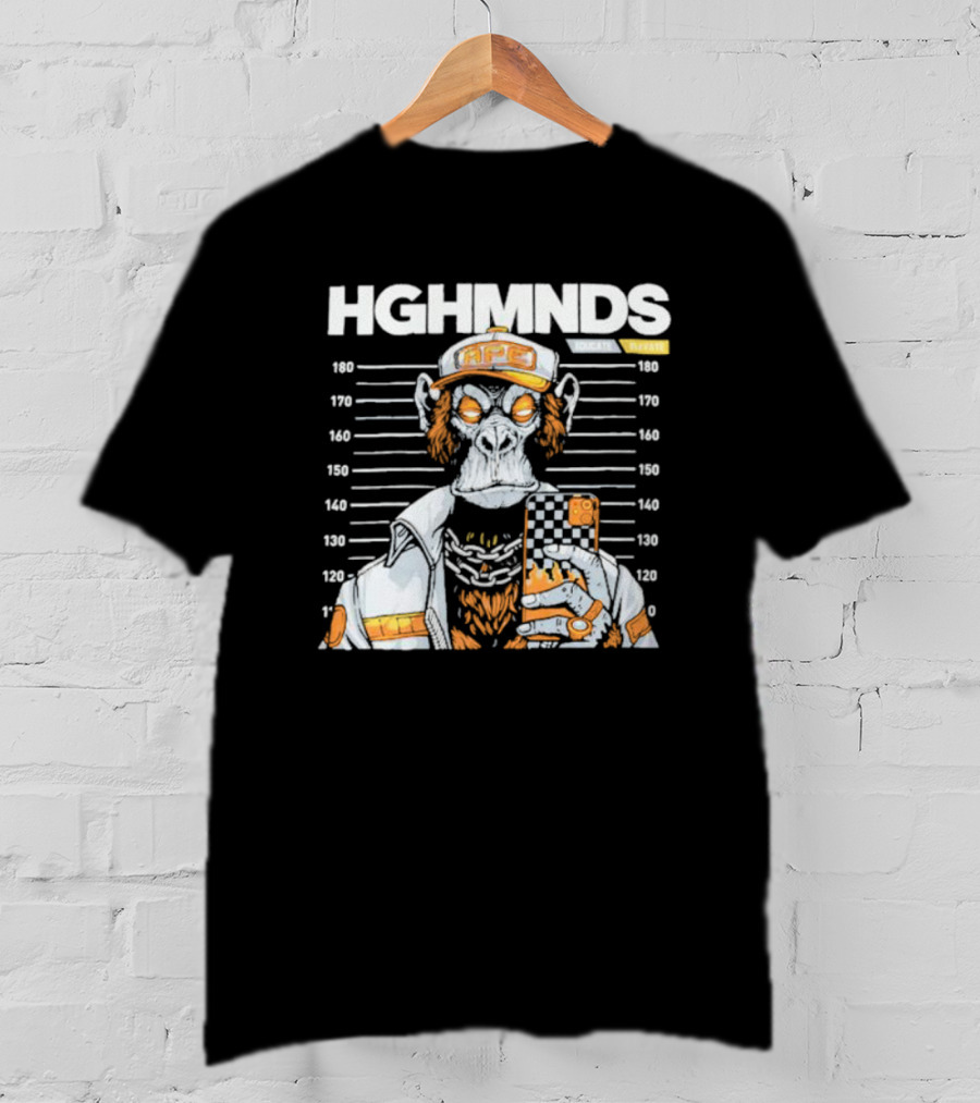 HGHMNDS Caught Ape Mugshot In Streetwear With Phone T-Shirt