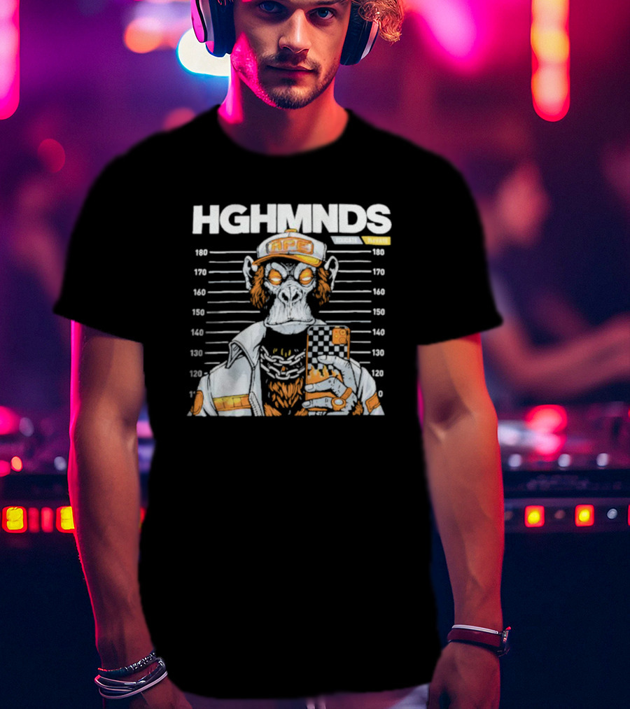 HGHMNDS Caught Ape Mugshot In Streetwear With Phone T-Shirt
