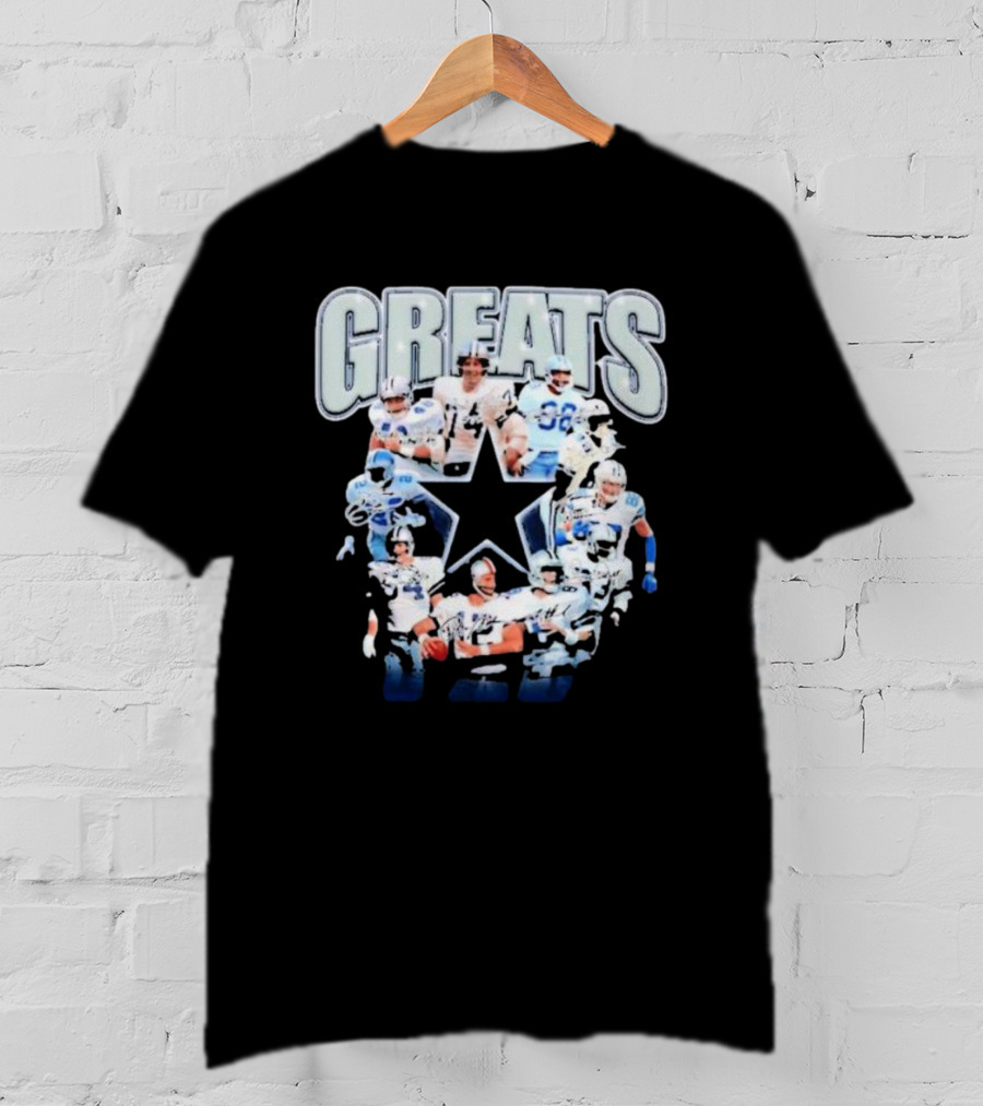 Dallas Cowboys All Time Greats Navy Signature Football Player Star T-Shirt