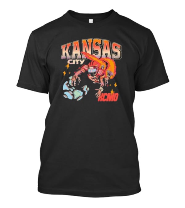 Kansas City Football Player KCMO Chiefs Mascot T-Shirt
